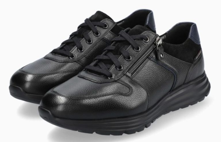 Mobils by Mephisto Brayan - heren sneaker - zwart leer - breed leest